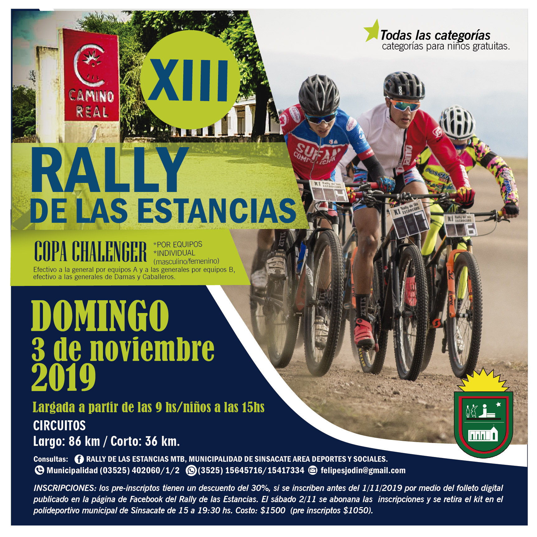 Carrera de Bicicleta de montaña: XIII Rally de las Estancias Sinsacate
