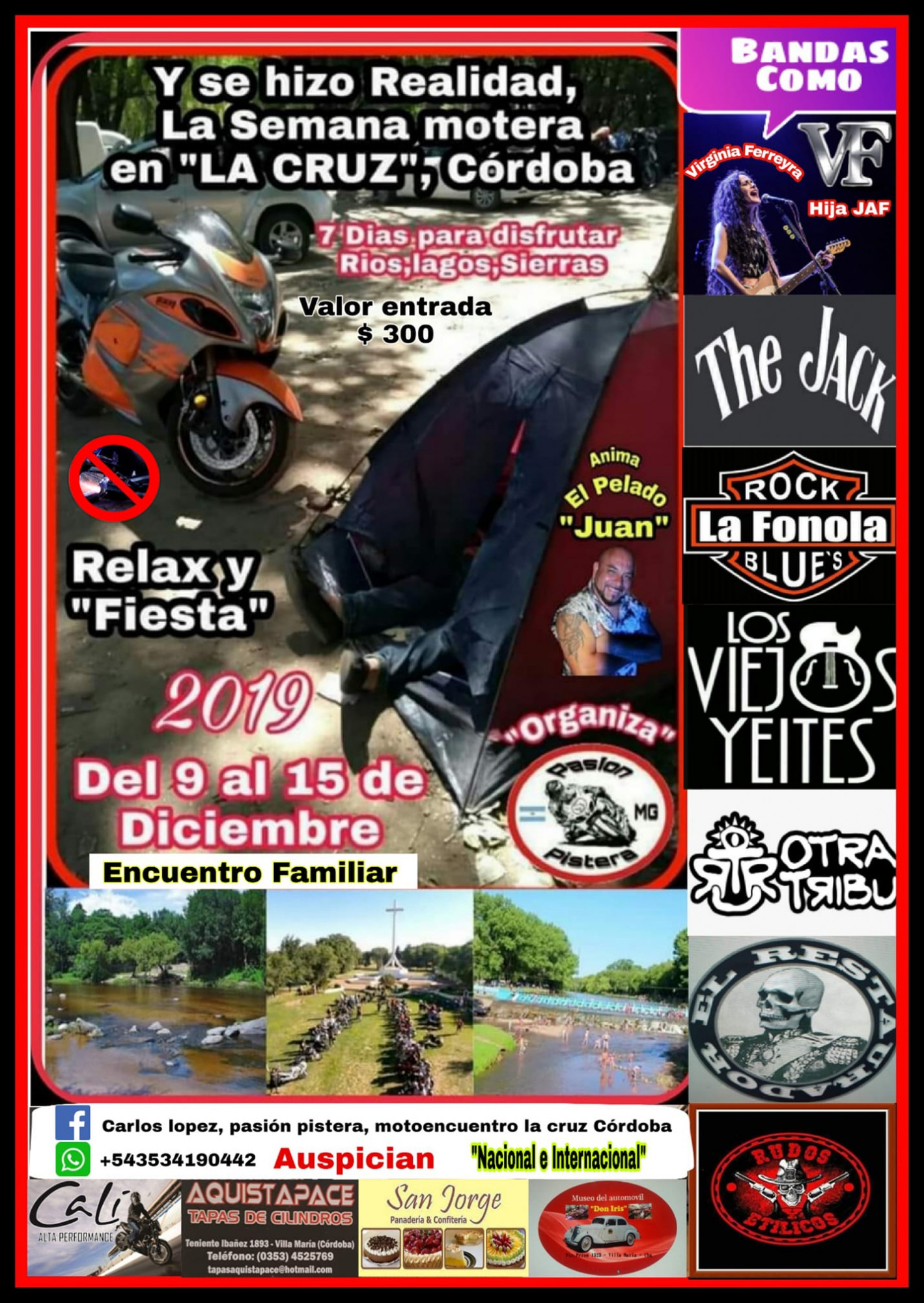 El Encuentro de Motoqueros en La Cruz con 7 días de relax y fiesta